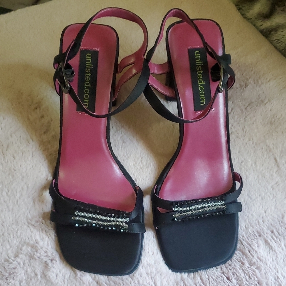 Unlisted Black Heels with Sleek Design Size 9